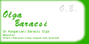 olga baracsi business card